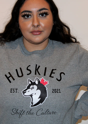 Huskies Collegiate Crewneck - Grey